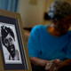 World War II veteran Maj. Fannie Griffin McClendon shows an image of herself during her time in the military.